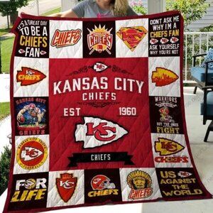 Super Cozy Kansas City Super Bowl Champions Chiefs Fleece Warm Throw Blanket